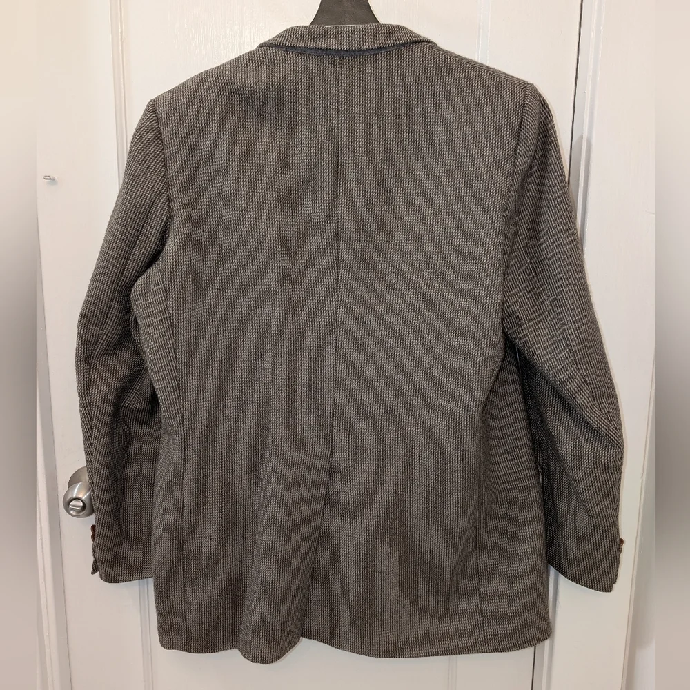Vintage Valentino Sport Coat Jacket Tweed Wool Academia 44 46 Union Made USA